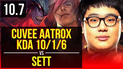 Cuvee Aatrox Vs Sett Top Kda Early Solo Kills Dominating