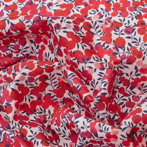 Tissu Liberty Wiltshire S Rouge S Mercerie Au M Tre S