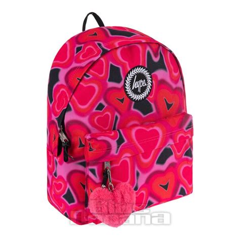 Hype Spray Hearts Pink Backpack School Rucksack