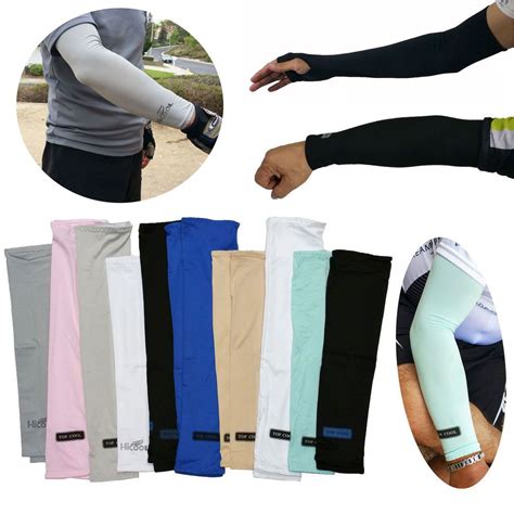 1 Pair Cooling Arm Sleeves Cover Uv Sun Protection Outdoor Sports For