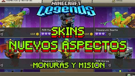 Te Muestro Las Nuevas Skins Monturas Misiones Minecraft Legends Nuevos Aspectos Youtube