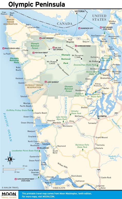 map of washington peninsula