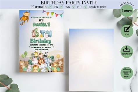 Welcome To The Wild Birthday Party Invitation 2854292