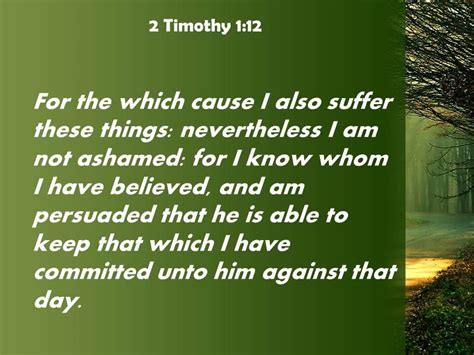 2 Timothy 1 12 I Have Entrusted To Him Until Powerpoint Church Sermon