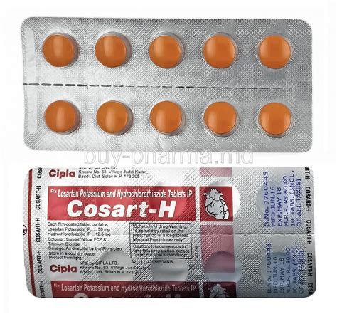 Buy Cosart H Losartan Hydrochlorothiazide Cosart H Online