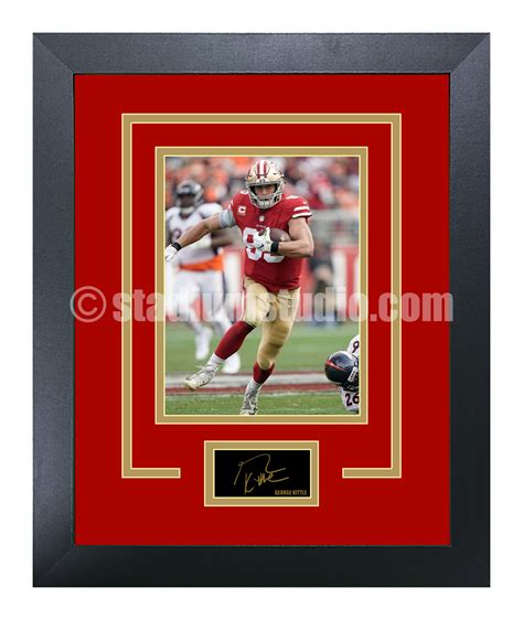 George Kittle San Francisco Ers Facsimile Signature Tribute The