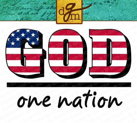 One Nation Under God Svg File Th Of July Svg July Fourth Etsy