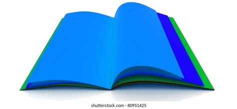 Open Book Color Pages D Rendered Stock Illustration