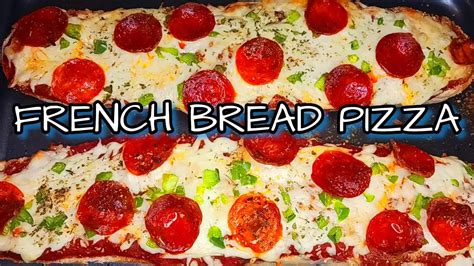 Homemade French Bread Pizza Quick And Easy Recipe Youtube