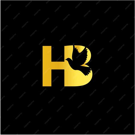 черный фон с буквой h на немHB или BH негативный шрифт логотипа ...