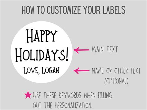 Printable Stickerslabels With Custom Fonts And Colors Circle Labels