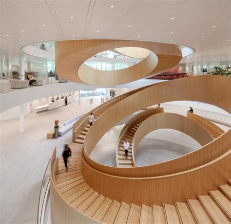 Sporting inspiration triumphs at 3XN’s new Olympic House in Lausanne Staircase Slide, Spiral ...