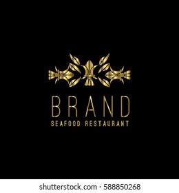 Seafood Restaurant Vector Logo Design Template Stock Vector Royalty