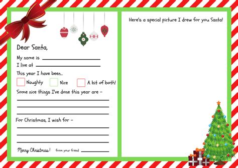 Free Printable Dear Santa Letter Templates Printable Template Calendar