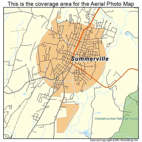 Aerial Photography Map of Summerville, GA Georgia