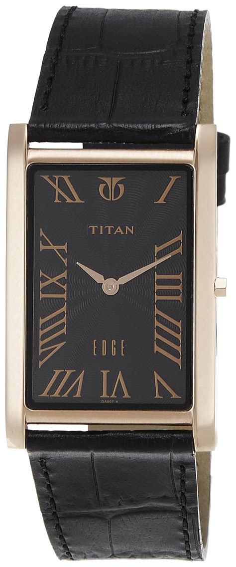 Titan Edge Analog Black Dial Men S Watch NH1598WL01 NH1598WL01