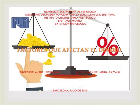 Factores Que Afectan El Dinero PPT