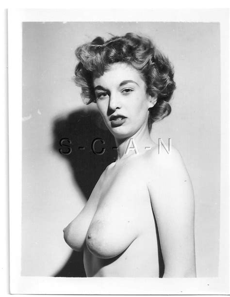 Original Vintage S S Nude Rp Well Endowed Woman Curly Hair