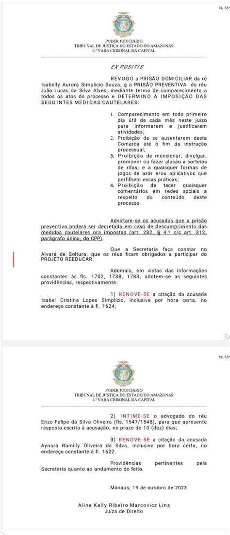 Horas Ap S Ter Sua Liberdade De Volta Isabelly Aurora Vai Pregar Seu