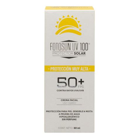 Fotosun UV 100 Crema facial 60 ml 50 protección muy alta