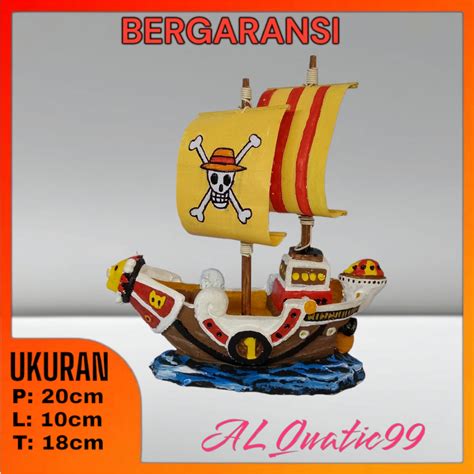 Jual SYAHRONIquatic Miniatur Kapal Bajak Laut ONE PIECE 20x10x18cm Wan