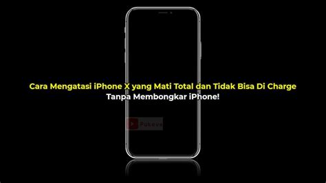 Cara Mengatasi IPhone X Yang Mati Total Dan Tidak Bisa Di Charge