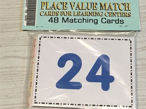 Place Value Match Flashcards For Preschool 48 Cards Teaching Supplies