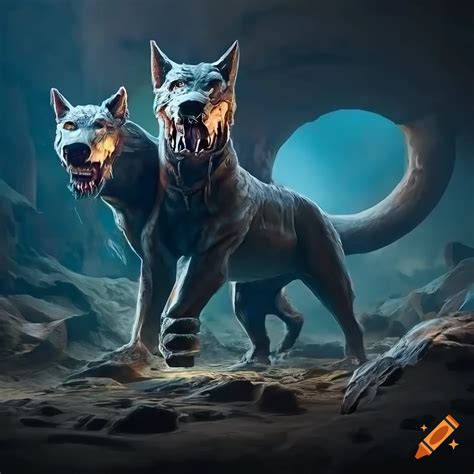 Photorealistic Depiction Of Cerberus In A Cave On Craiyon