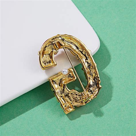 Initial Letter Brooch Monogram Alphabet Brooch Pins Etsy