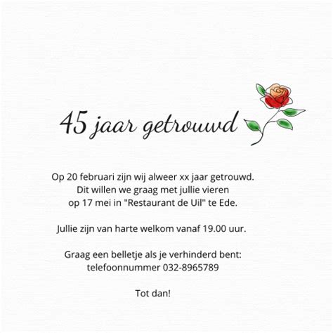 45 Jaar Getrouwd Spreuken Gefeliciteerd Tante