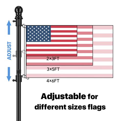 Snapklik.com : Flag Poles For Outside House, 7 FT Flag Pole For 3x5 ...