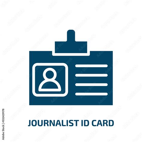 Journalist Id Card Icon From Business Collection Filled Journalist Id