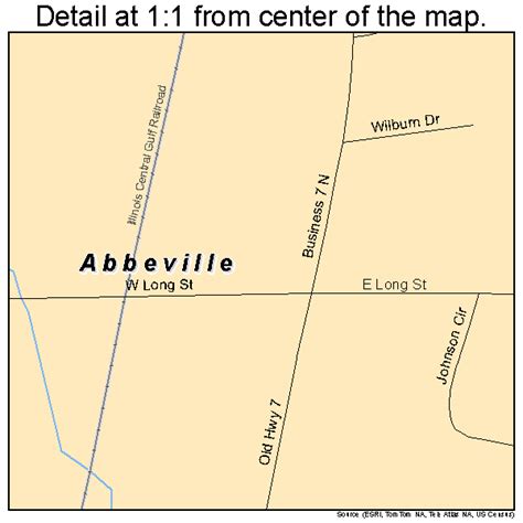 Abbeville Mississippi Street Map 2800100