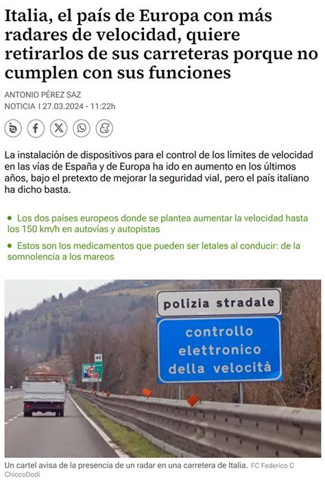 Italia Se Ha Dado Cuenta De Que Los Radares No Est N Cumpliendo Su