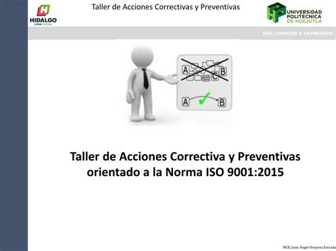 PDF Taller De Acciones Correctiva Y Preventivas Orientado A La