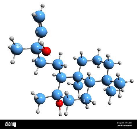 3d Imagen De La Fórmula Esquelética Sclareol Estructura Química