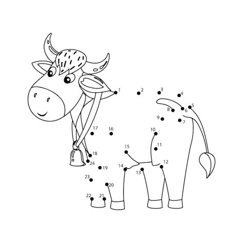 Premium Vector Farm Animals Dot To Dot For Kids