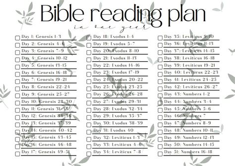 Bible Reading Plan - Etsy