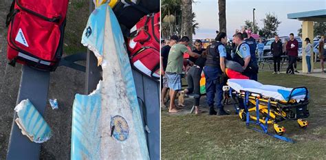 Un Surfeur Mordu Au Bras Par Un Requin En Australie