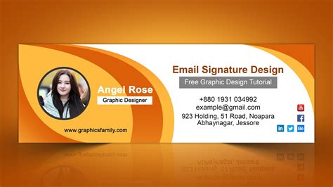 How to Design Email Signature Template in Photoshop - Free Psd - YouTube