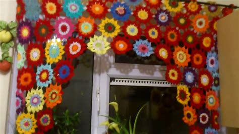 Crochet Pattern For Flower Curtains Review Home Decor