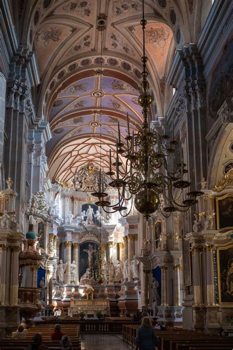 Interior Of Kaunas Cathedral Basilica, Roman Catholic Cathedral ...