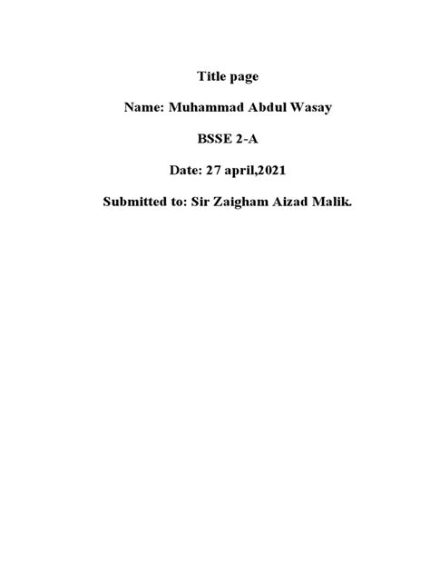 Muhammad Abdul Wasay Bsse2a 026 Pdf Stereotypes Communication