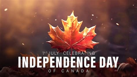 Premium Psd Happy Canada Independence Day Poster Concept With Maple Leaf