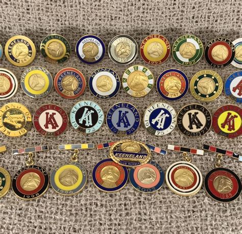 Vintage Keeneland Club Member Pins42 Lapel Collection 1970 2006