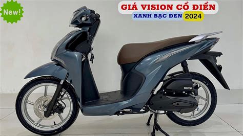 Giá Review Chi Tiết Honda VISION 2024 Phiên Bản Cổ Điển Xanh Bạc Đen