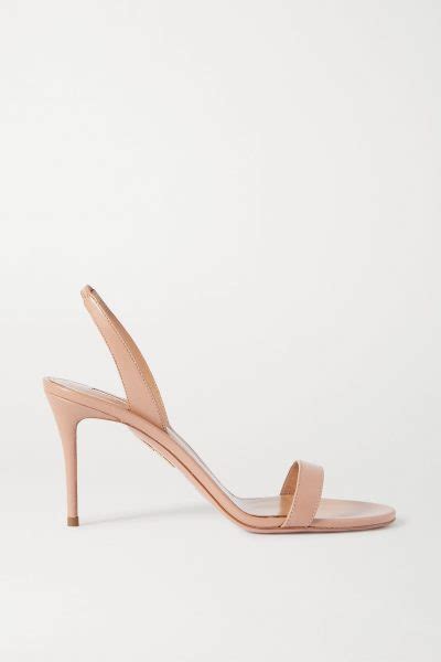 Aquazzura So Nude Leather Slingback Sandals About Icons