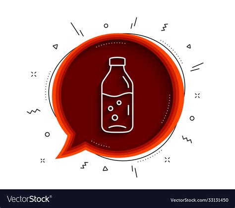 Water Bottle Line Icon Soda Aqua Sign Royalty Free Vector