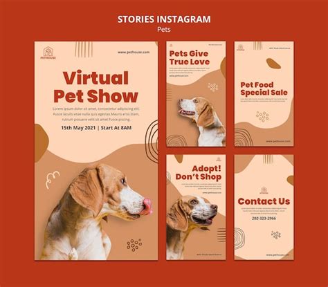 Adoptez Des Histoires Instagram Pour Animaux De Compagnie Psd Gratuite