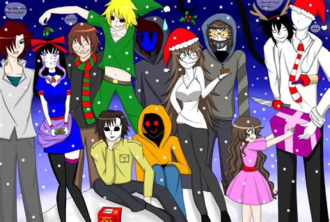 Creepypasta Xmas And Happy New Year By Marie Hoshiniwa On Deviantart